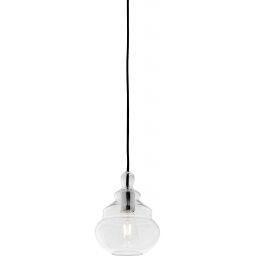 Miloox Adone lampa wisząca 1x40W przezroczysta/czarna 1744.14