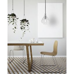 Miloox Adone lampa wisząca 1x40W przezroczysta/czarna 1744.14