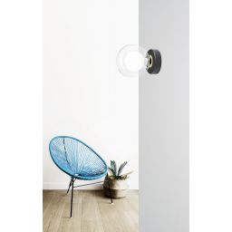 Miloox Cosmo kinkiet 1x40W czarny/przezroczysty 1744.167