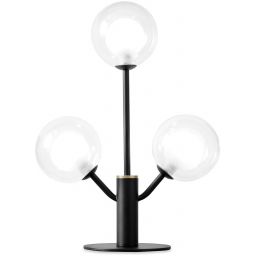 Miloox Cosmo lampa stołowa 3x40W czarna/przezroczysta 1744.169