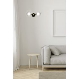 Miloox Cosmo kinkiet 2x40 W czarny-przezroczysty 1744.170