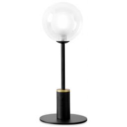 Miloox Cosmo lampa stołowa 1x40W czarna/przezroczysta 1744.171