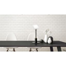 Miloox Cosmo lampa stołowa 1x40W czarna/przezroczysta 1744.171