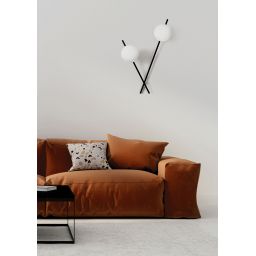 Miloox Mikado kinkiet 2x28W biały/czarny 1744.175