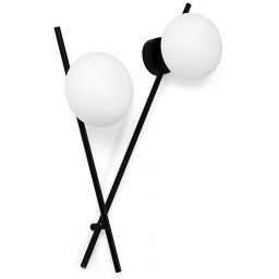 Miloox Mikado kinkiet 2x28W biały/czarny 1744.175