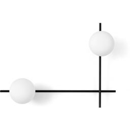 Miloox Mikado kinkiet 2x28W biały/czarny 1744.175
