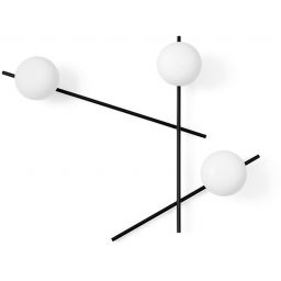Miloox Mikado kinkiet 3x28W biały/czarny 1744.176