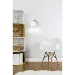 Miloox Fifty kinkiet 1x40W złoty/biały 1744.17