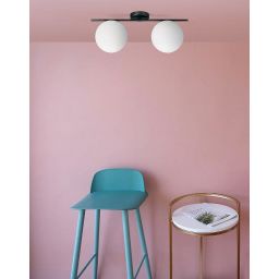 Miloox Jugen Black lampa podsufitowa 2x40W czarna/biała 1744.201