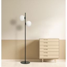Miloox Jugen Black lampa stojąca 2x60W czarna/biała 1744.206