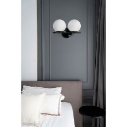 Miloox Jugen Black kinkiet 2x40W czarny/biały 1744.208