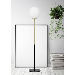 Miloox Jugen lampa stojąca 1x60W czarna/biała/złota 1744.62