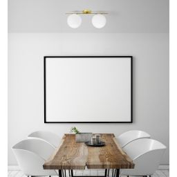 Miloox Jugen lampa podsufitowa 2x40W złota/biała 1744.65