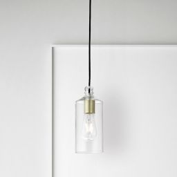 Miloox Ebe lampa wisząca 1x40W czarna/przezroczysta 1744.12