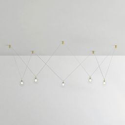 Miloox Aladino lampa wisząca 5x40W złota/przezroczysta 1744.144