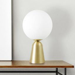 Miloox Lunar lampa stołowa 1x40W złota/biała 1744.152