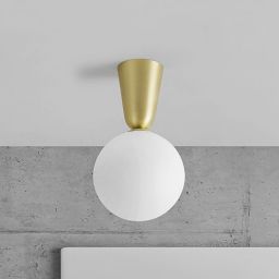 Miloox Lunar lampa podsufitowa 1x40W złota/biała 1744.154