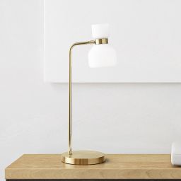 Miloox Fifty lampa stołowa 1x40W złota/biała 1744.16