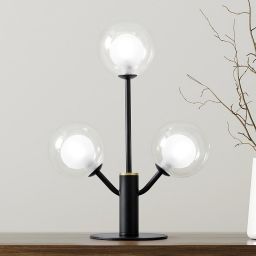 Miloox Cosmo lampa stołowa 3x40W czarna/przezroczysta 1744.169