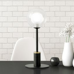 Miloox Cosmo lampa stołowa 1x40W czarna/przezroczysta 1744.171