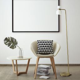 Miloox Fifty lampa stojąca 1x40W złota/biała 1744.18