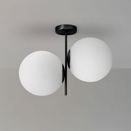 Miloox Jugen Black lampa podsufitowa 2x40W czarna/biała 1744.203
