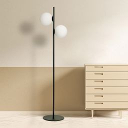 Miloox Jugen Black lampa stojąca 2x60W czarna/biała 1744.206