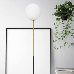 Miloox Jugen lampa stojąca 1x60W czarna/biała/złota 1744.62