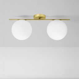 Miloox Jugen lampa podsufitowa 2x40W złota/biała 1744.65