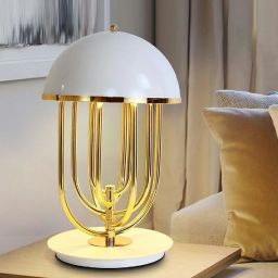 Moosee Bottega lampa stołowa 2x5W złoty/biały MSE010300151