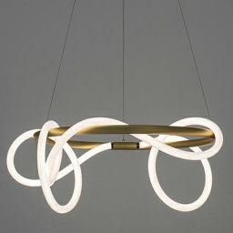Moosee Serpiente lampa wisząca 1x32 W biała-złota MSE010100236