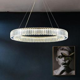 Moosee Liberty lampa wisząca 1x42 W złota-kryształ MSE010100175
