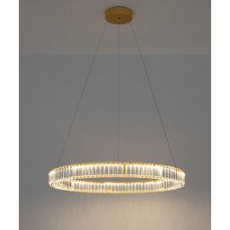 Moosee Liberty lampa wisząca 1x42 W złota-kryształ MSE010100175