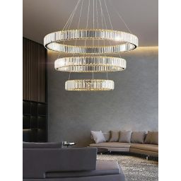 Moosee Liberty lampa wisząca 1x62,6 W złota-kryształ MSE010100176