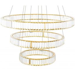 Moosee Liberty lampa wisząca 1x62,6 W złota-kryształ MSE010100176