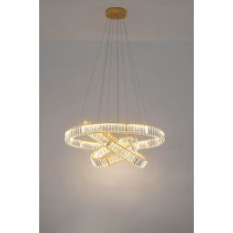Moosee Liberty lampa wisząca 1x62,6 W złota-kryształ MSE010100176