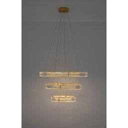Moosee Liberty lampa wisząca 1x62,6 W złota-kryształ MSE010100176