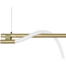 Moosee Serpiente lampa wisząca 1x22,4 W biała-złota MSE010100178