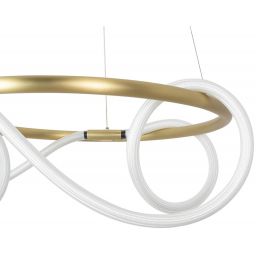 Moosee Serpiente lampa wisząca 1x32 W biała-złota MSE010100236