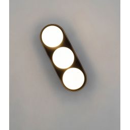 Moosee Drops kinkiet 3x5W czarny/biały MSE010100272