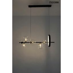 Moosee Alure Line lampa wisząca x5 W czarna-przezroczysta MSE010100285