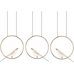 Moosee Bird lampa wisząca 3x24 W biała-złota MSE010100295