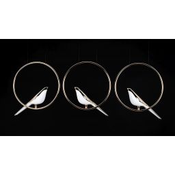 Moosee Bird lampa wisząca 3x24 W biała-złota MSE010100295