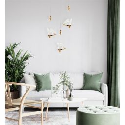 Moosee Butterfly lampa wisząca 1x5 W przezroczysta-złota MSE010100322