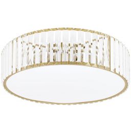 Moosee Crown plafon 1x24 W biały-złoty-kryształowy MSE010100366