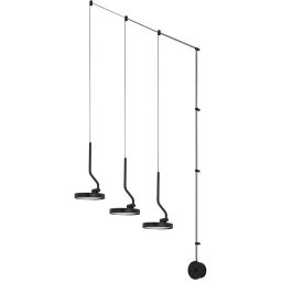 Moosee Flat lampa wisząca 3x30 W czarna MSE010100385