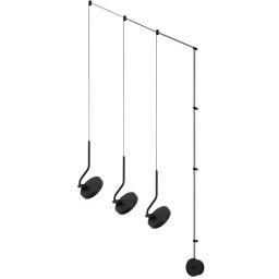 Moosee Flat lampa wisząca 3x30 W czarna MSE010100385