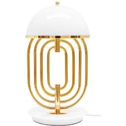 Moosee Bottega lampa stołowa 2x5W złoty/biały MSE010300151