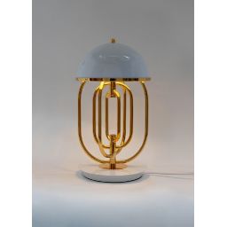 Moosee Bottega lampa stołowa 2x5W złoty/biały MSE010300151