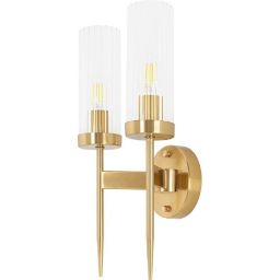 Moosee Torch Twin kinkiet 2x40W złoty/kryształ MSE010400199